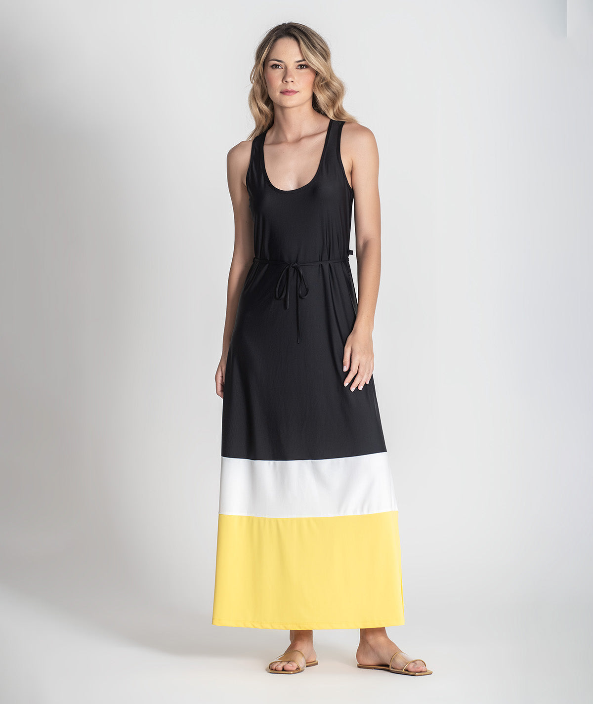 Vestido tricolor 6373