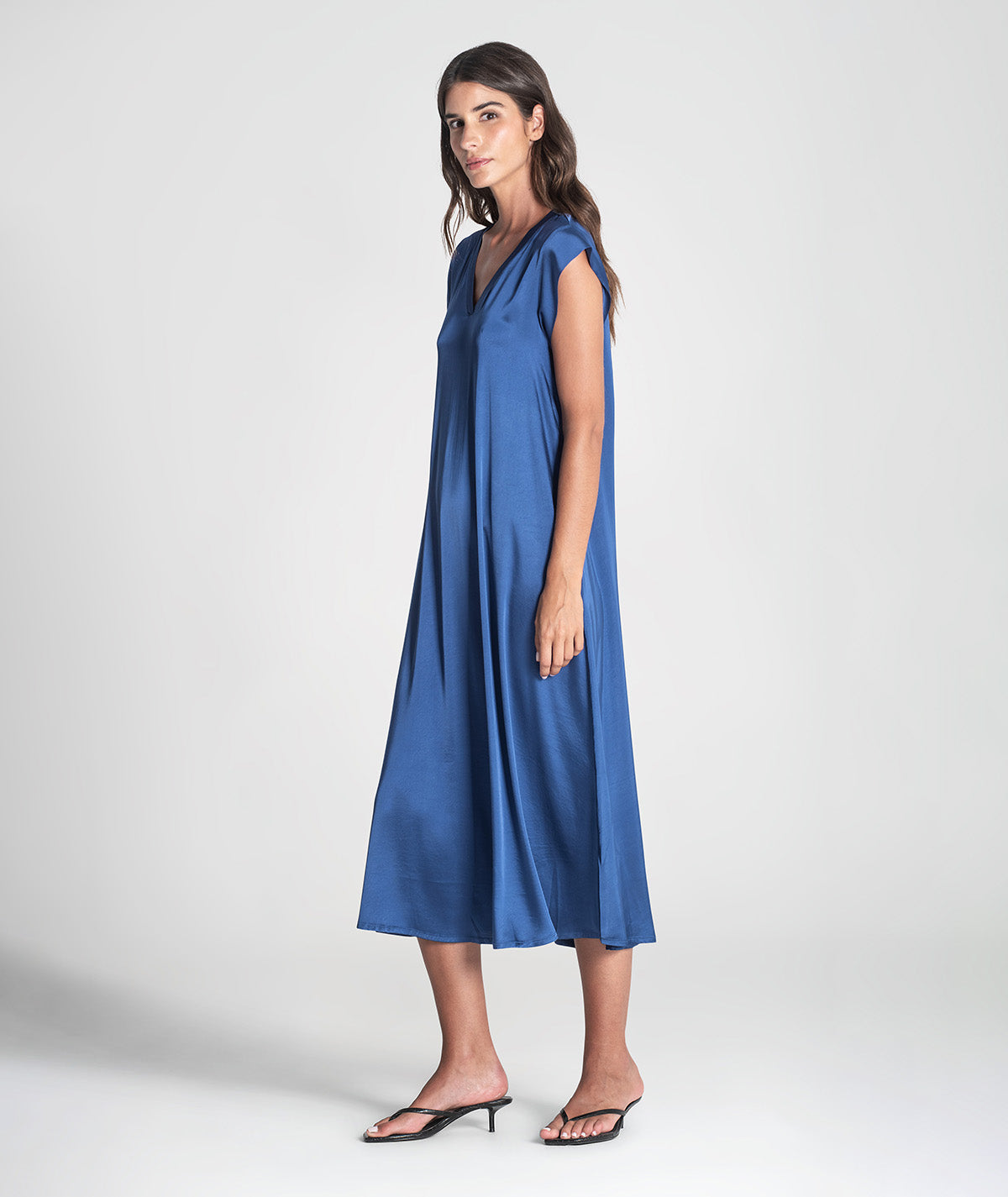 Vestido decote em v 6387