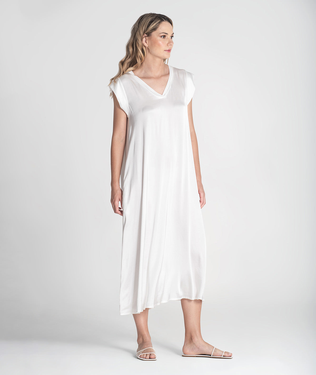 Vestido decote em v 6387