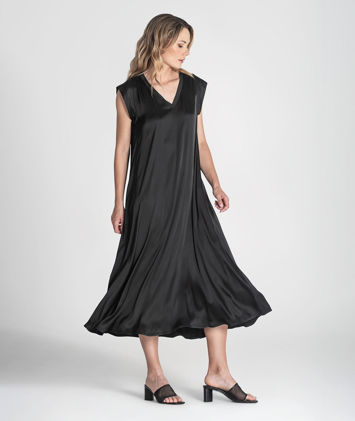 Vestido decote em v 6387