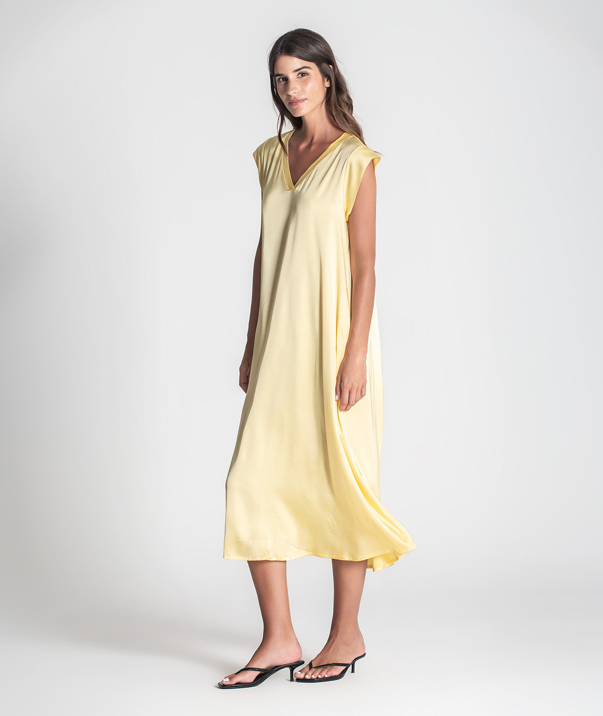 Vestido decote em v 6387