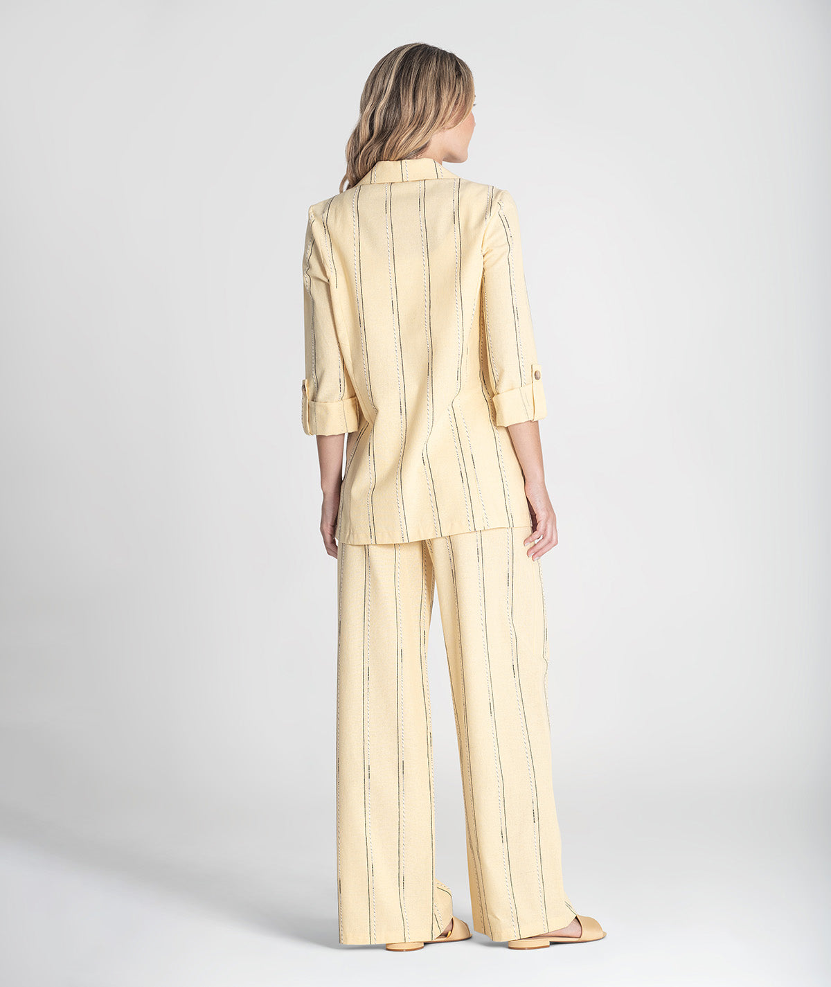 Blazer riscas com mangas ajustáveis 6396