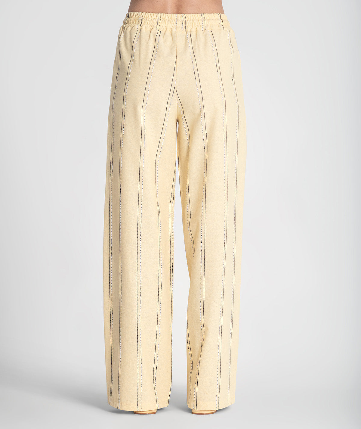 Calças riscas com cordão na cintura 6398