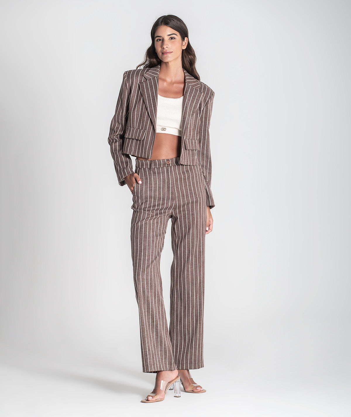 Blazer curto riscas 6400