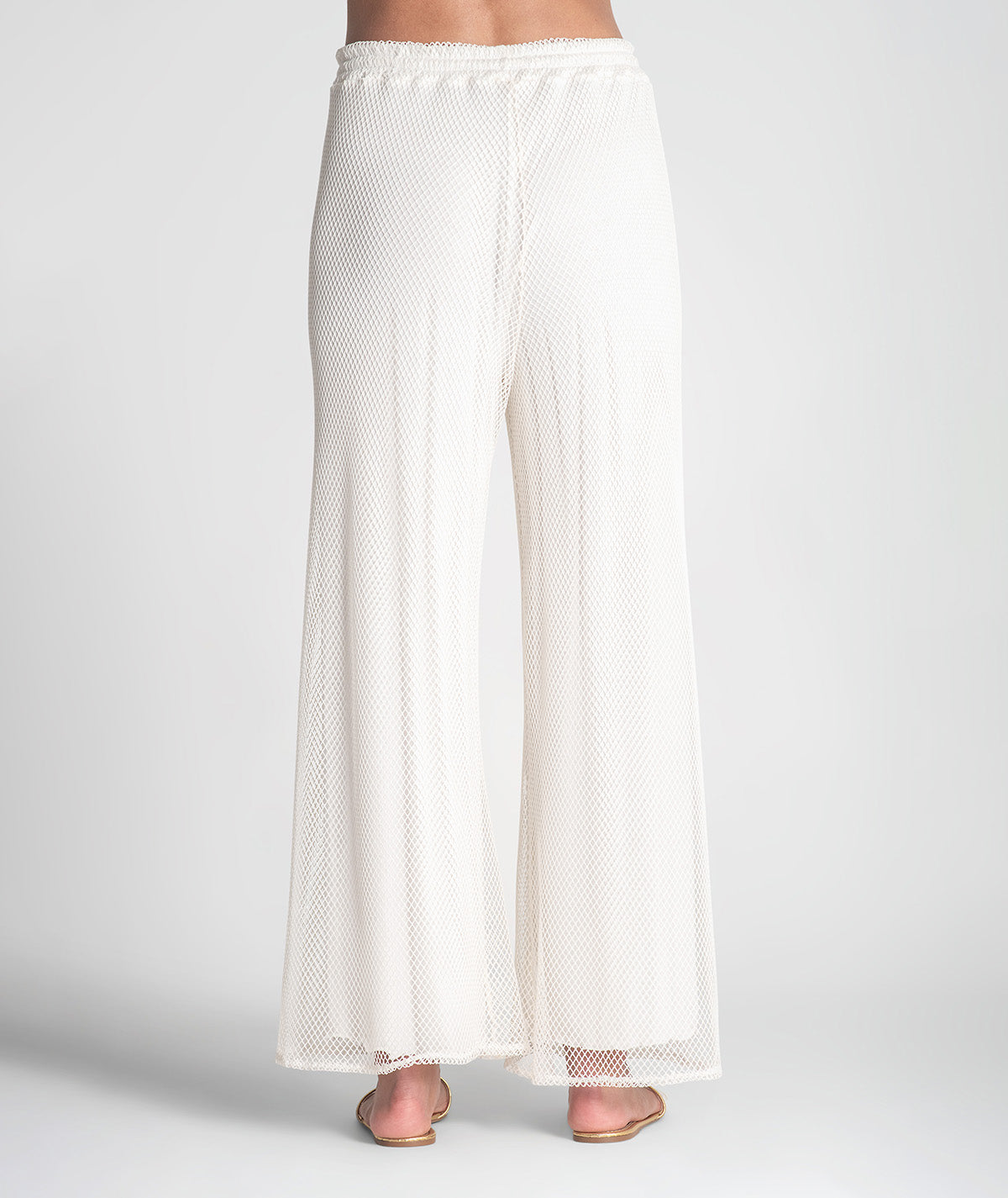 Calças perfuradas com cordão 6418