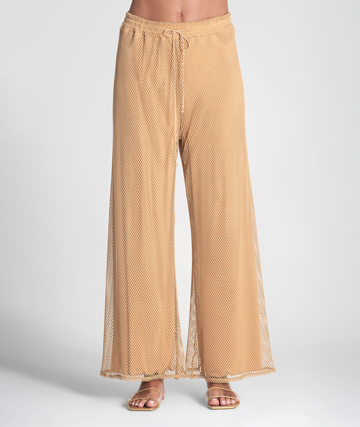 Calças perfuradas com cordão 6418