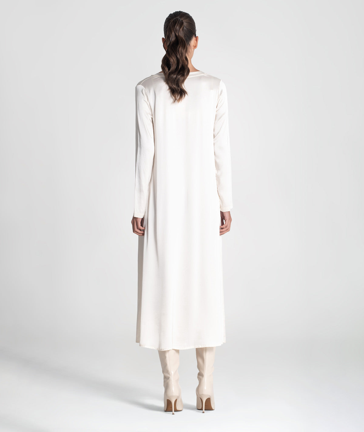 Vestido comprido de decote em v 6426