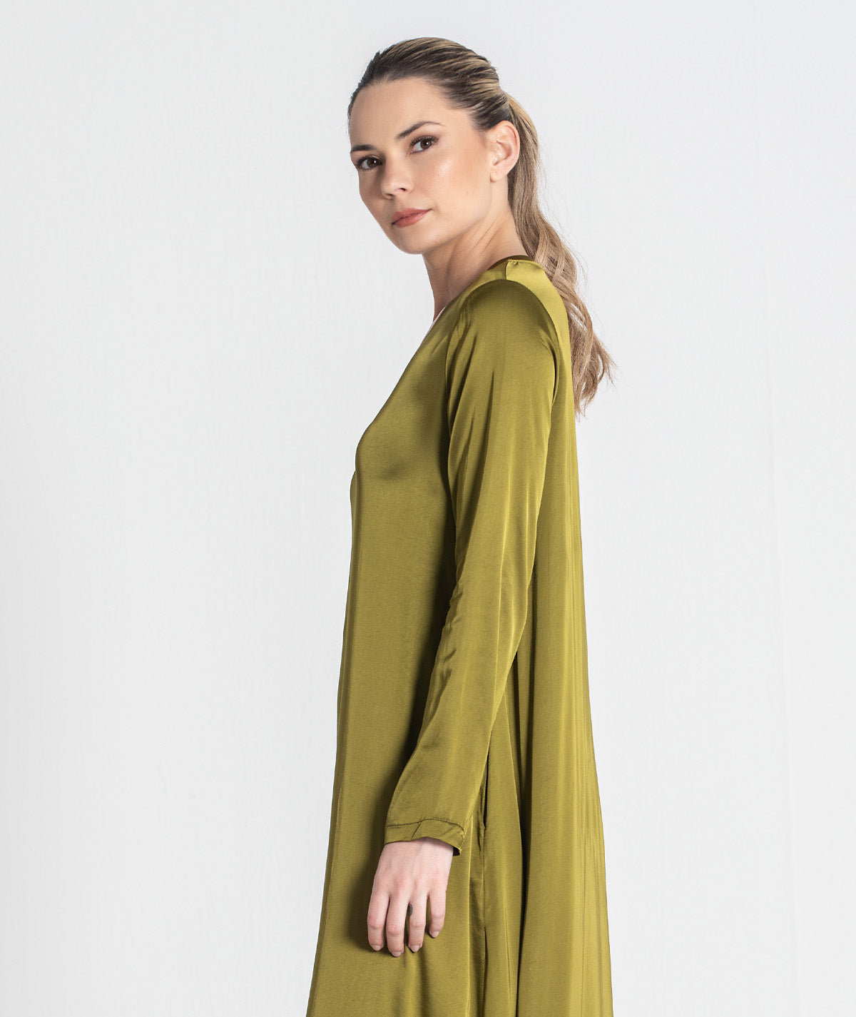 Vestido comprido de decote em v 6426