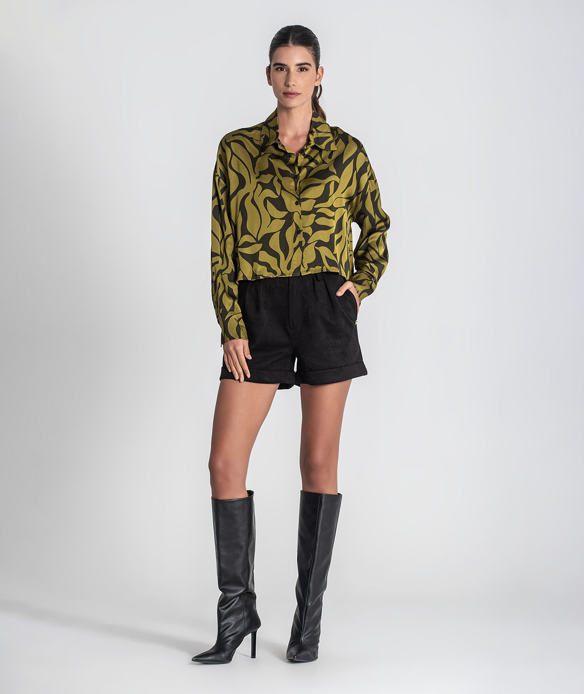 Blusa com padrão floral 6427