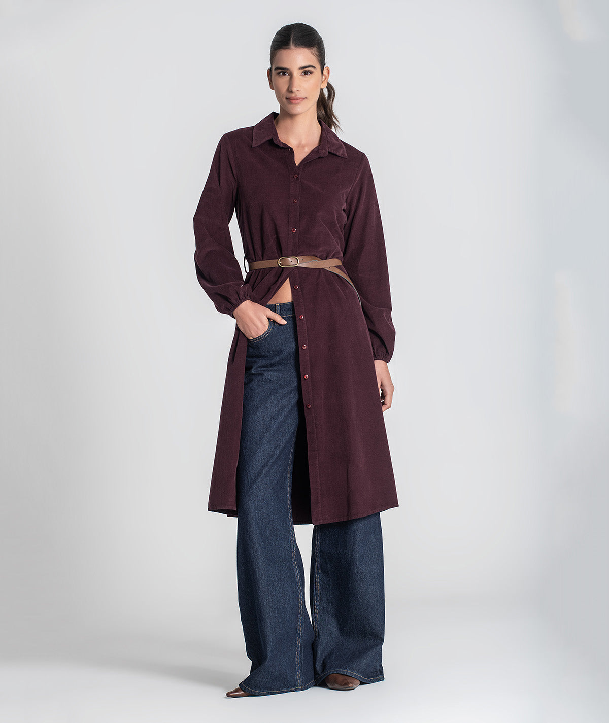 Vestido com cinto 6434