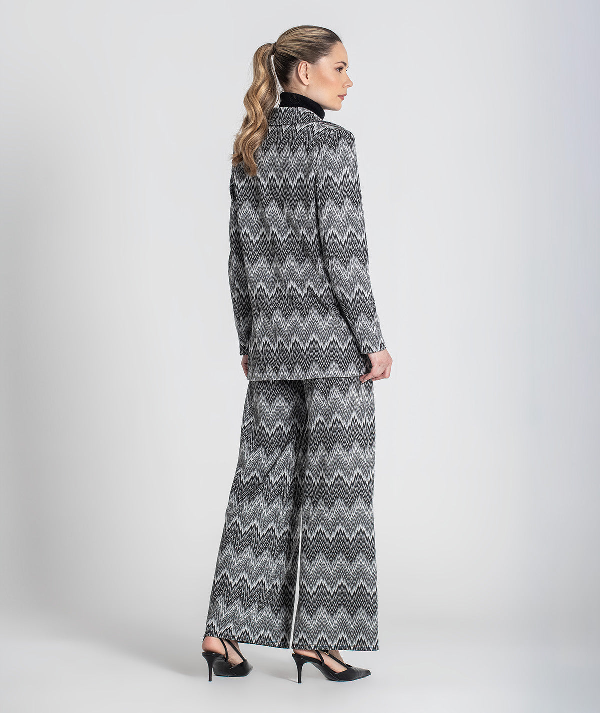 Blazer zigzag com brilho 6449