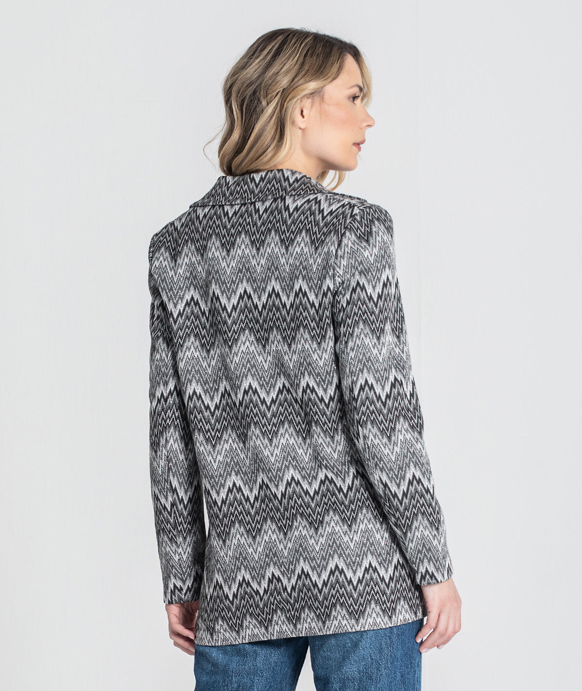 Blazer zigzag com brilho 6449