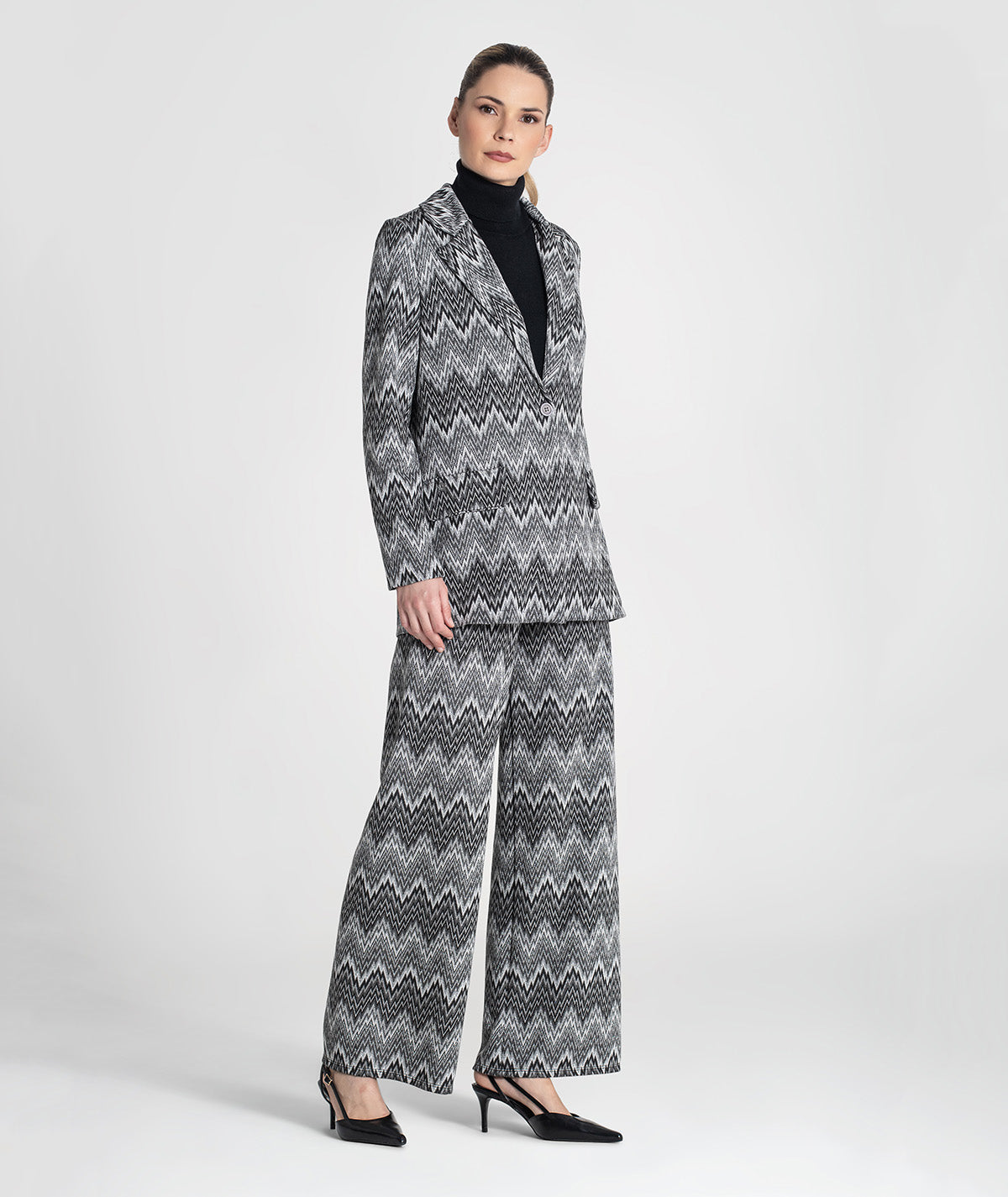 Blazer zigzag com brilho 6449