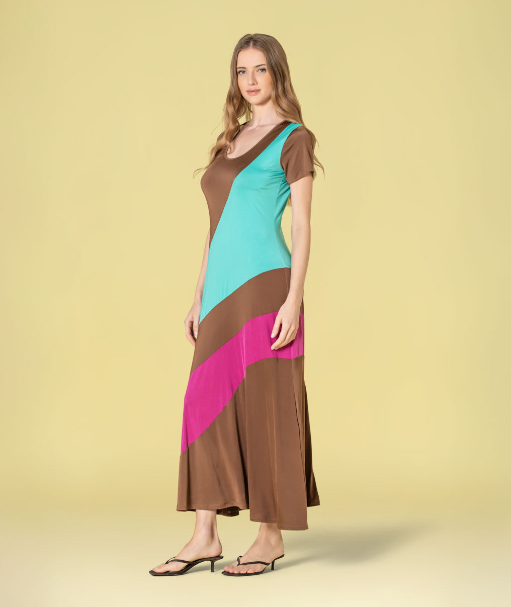 Colorblock dress 6469