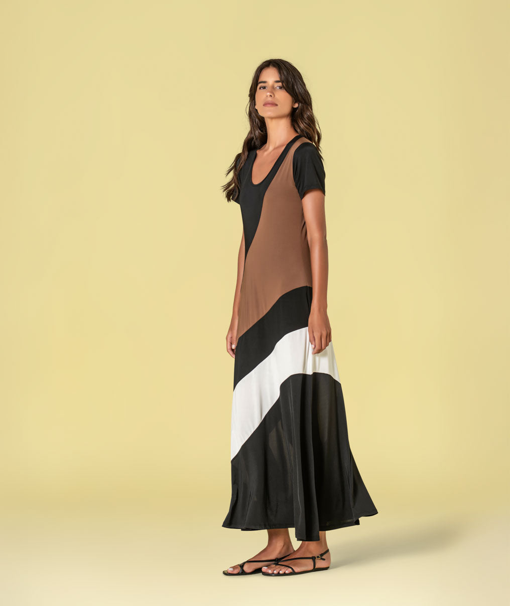 Colorblock dress 6469