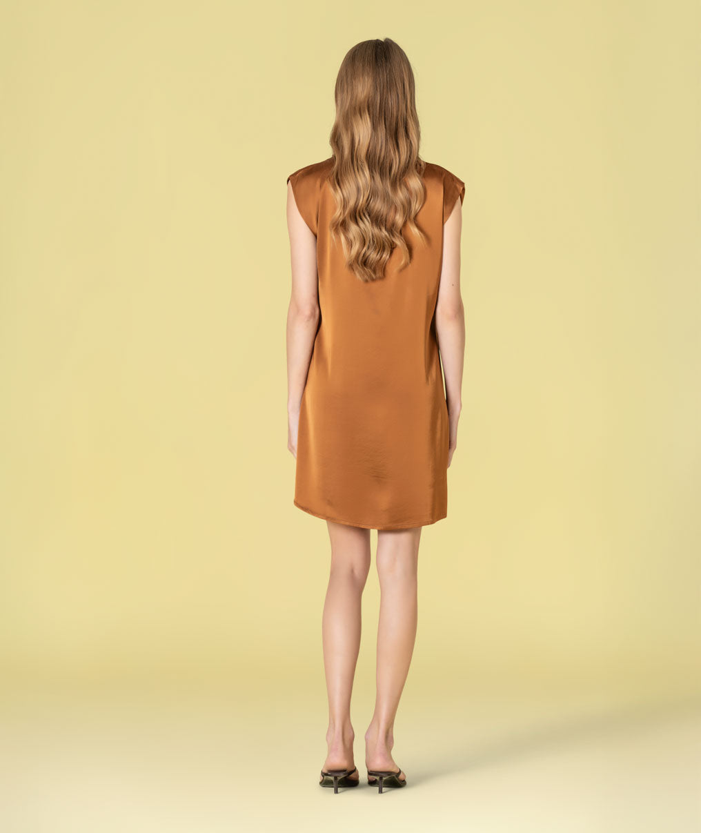 Vestido curto acetinado 6483