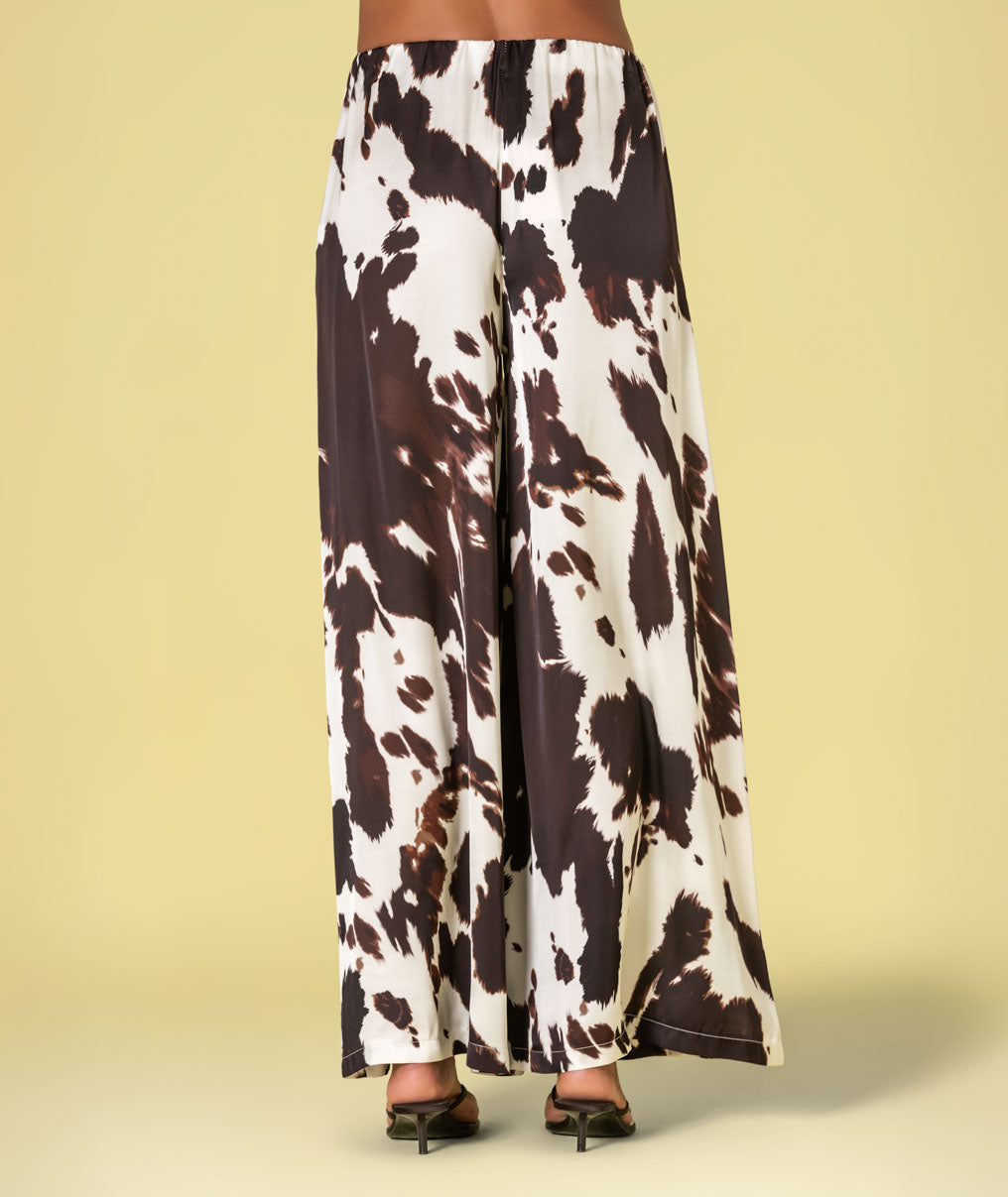Calças largas animal print 6489