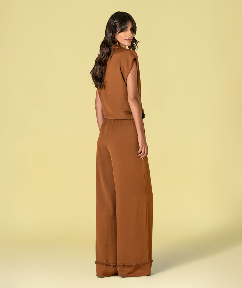 Blouse with buttons and knot 6493
