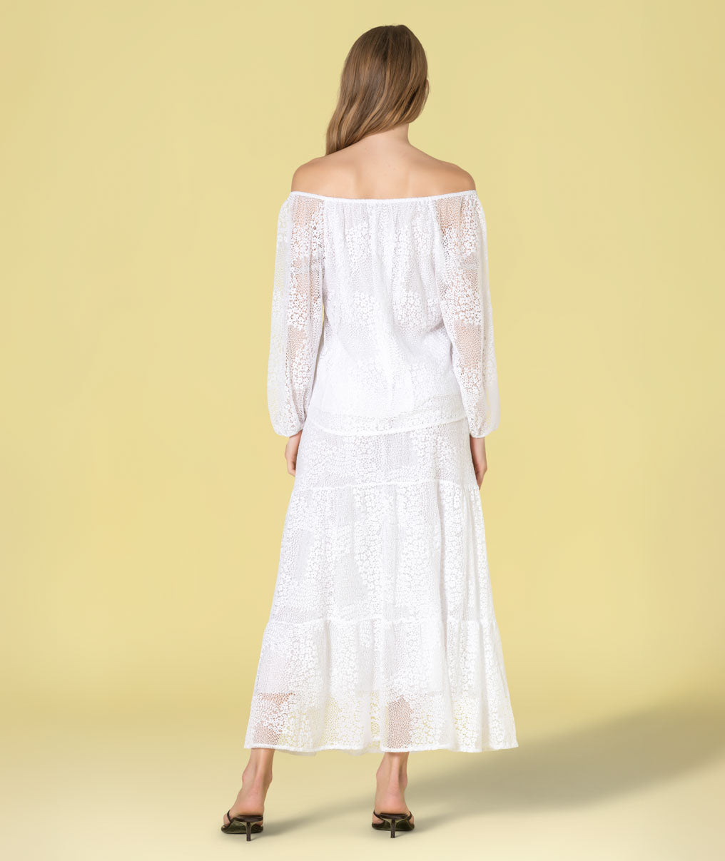 Blusa perfurada com atilhos 6499