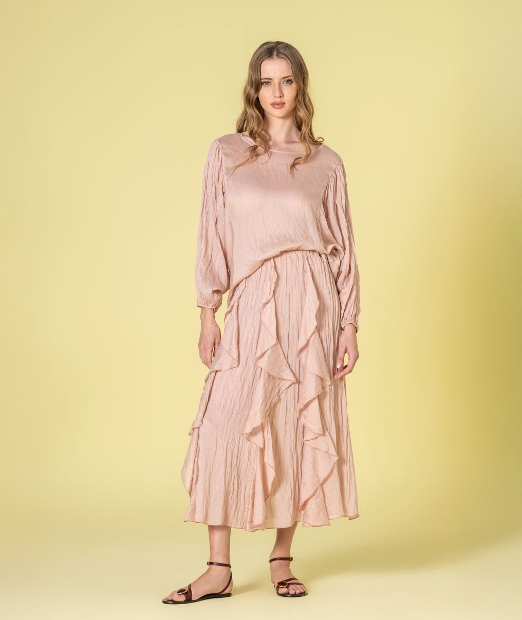 Round neck blouse 6506