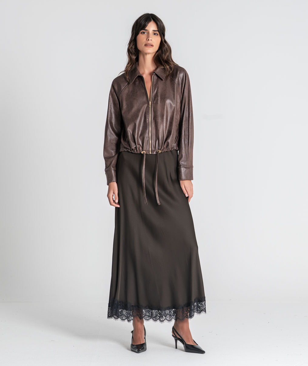 Long skirt with lace 6521