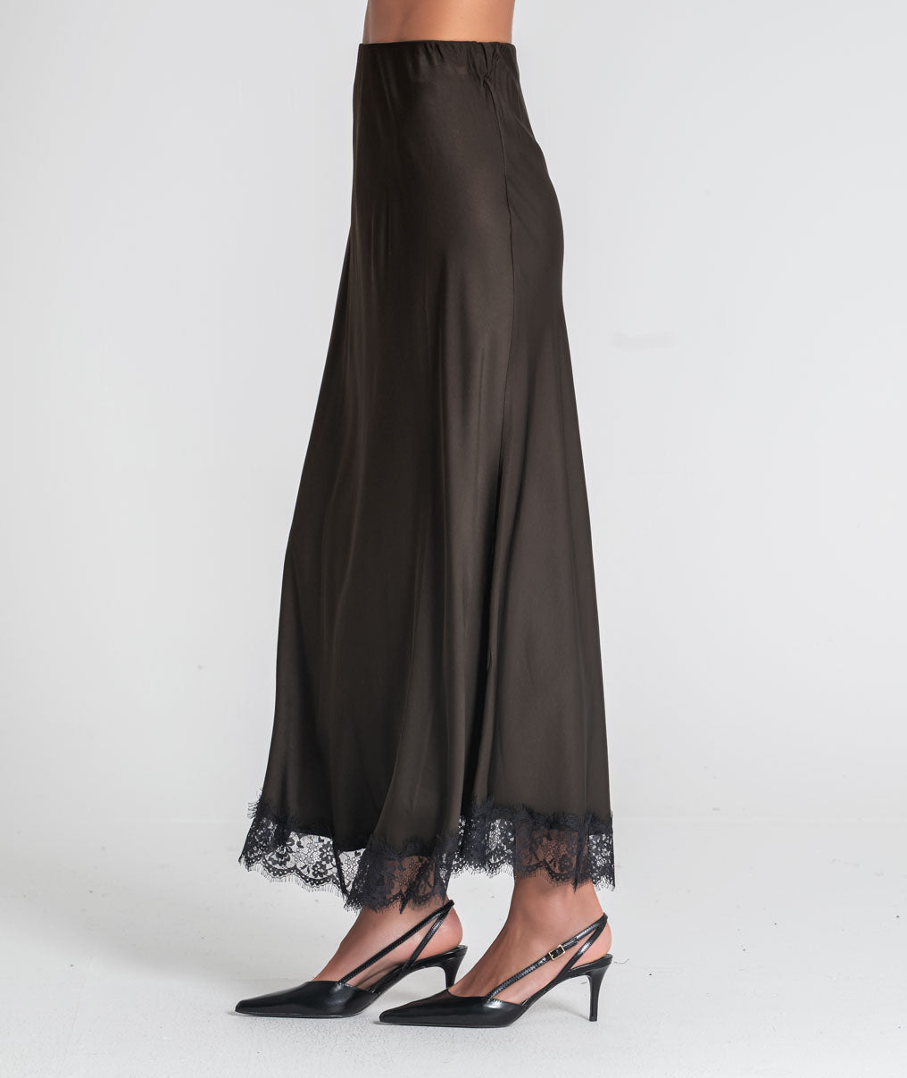 Long skirt with lace 6521
