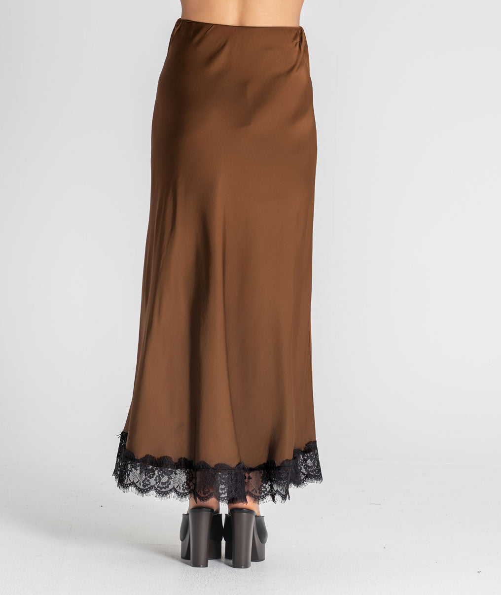 Long skirt with lace 6521