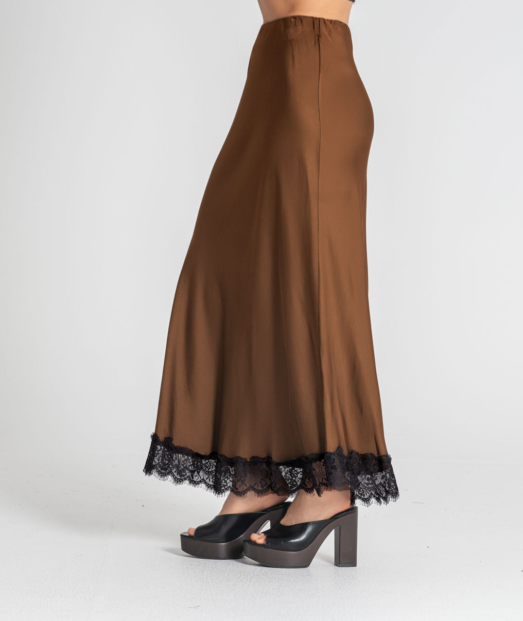 Long skirt with lace 6521