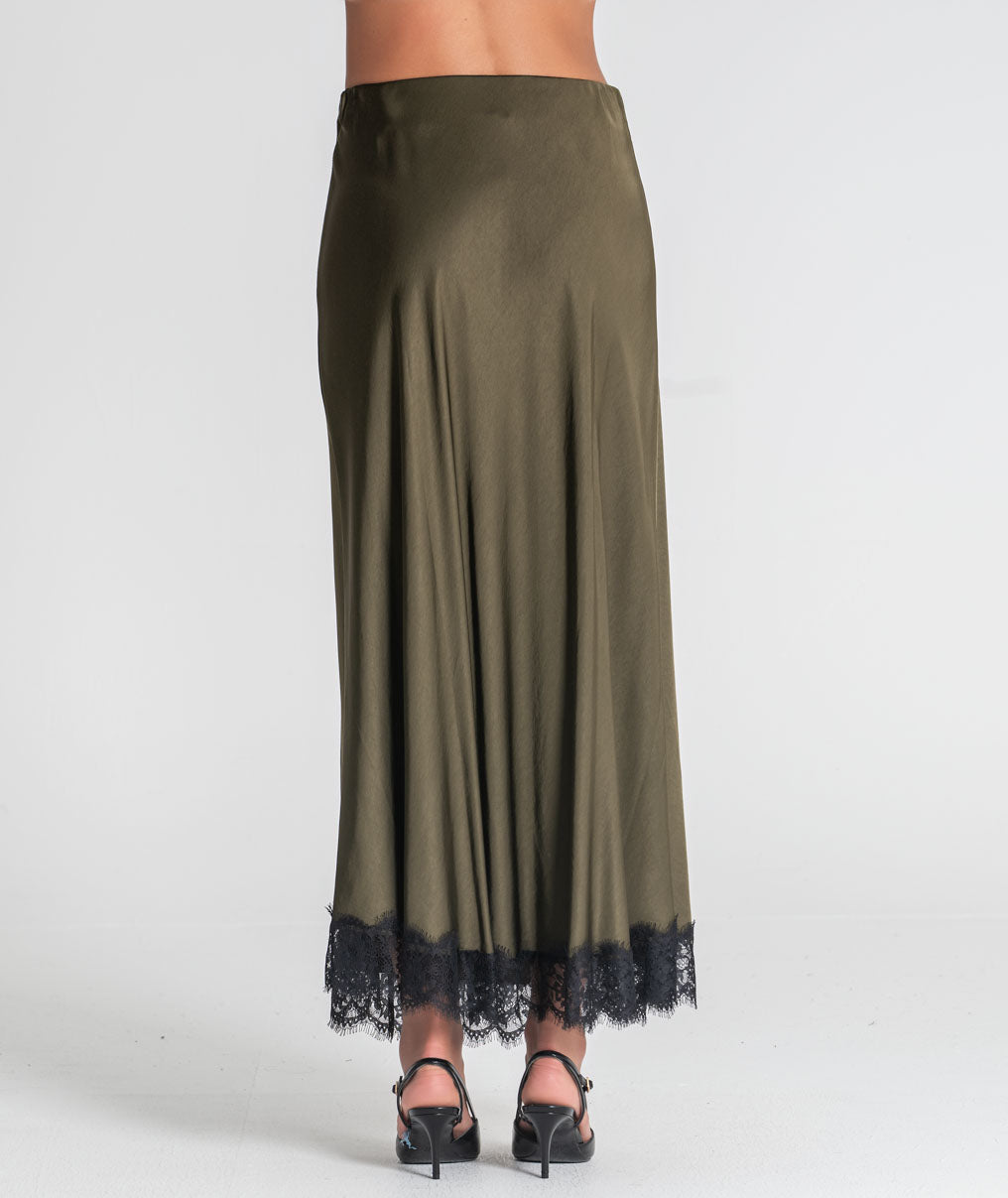 Long skirt with lace 6521