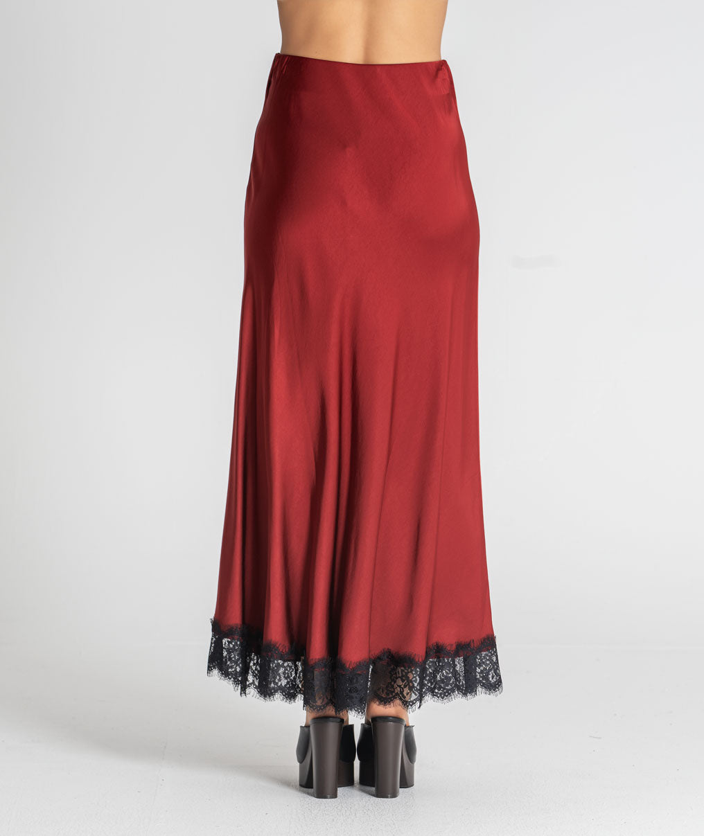 Long skirt with lace 6521