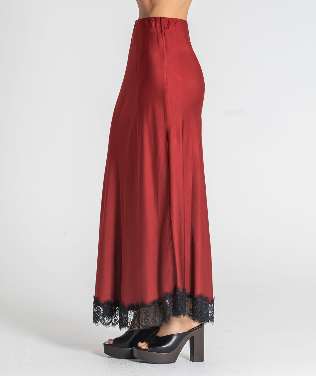 Long skirt with lace 6521