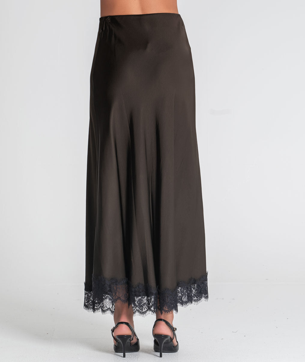 Long skirt with lace 6521
