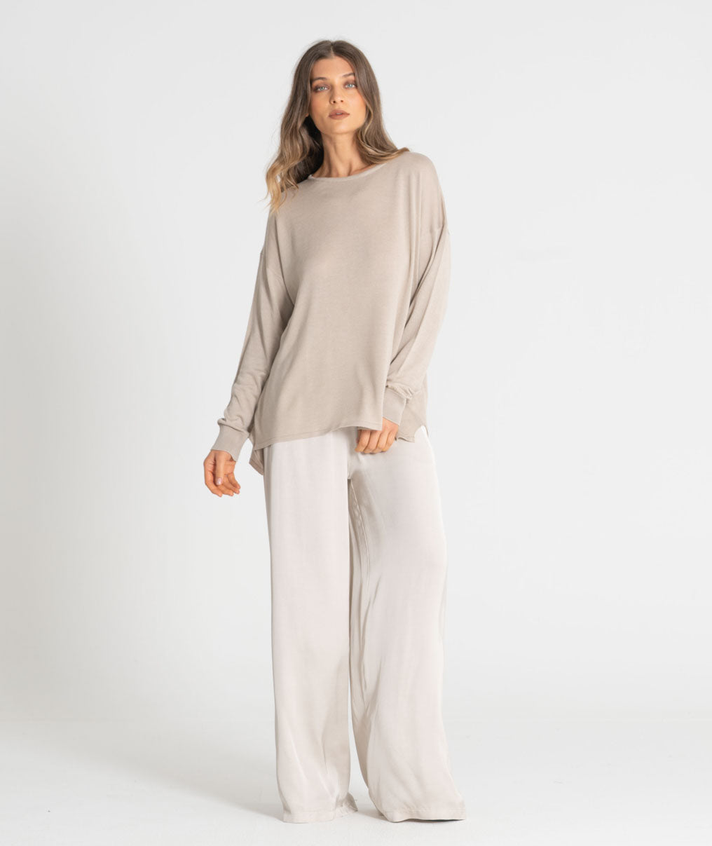 Satin wide-leg trousers 6524