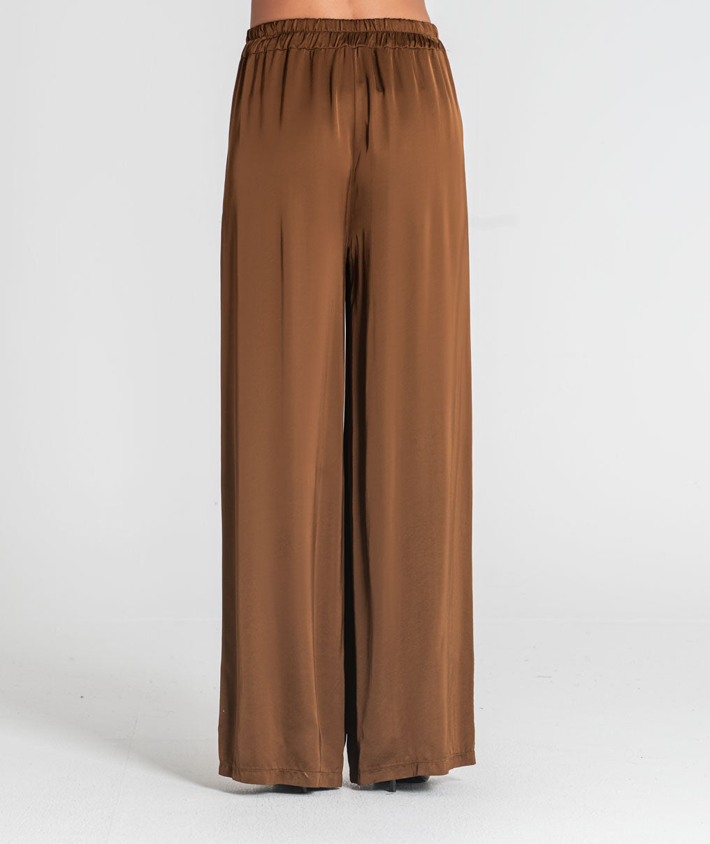 Satin wide-leg trousers 6524