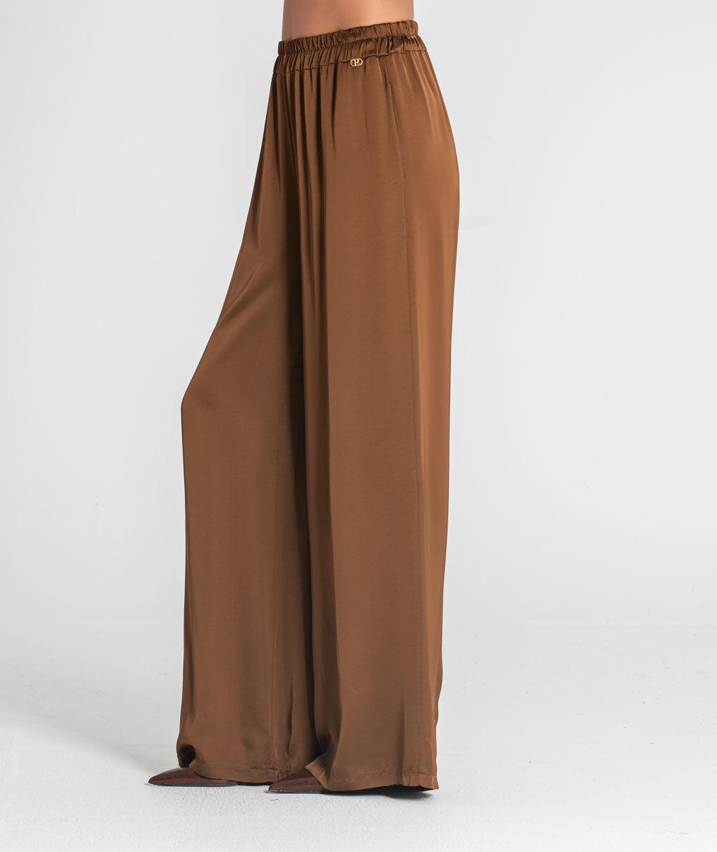 Satin wide-leg trousers 6524