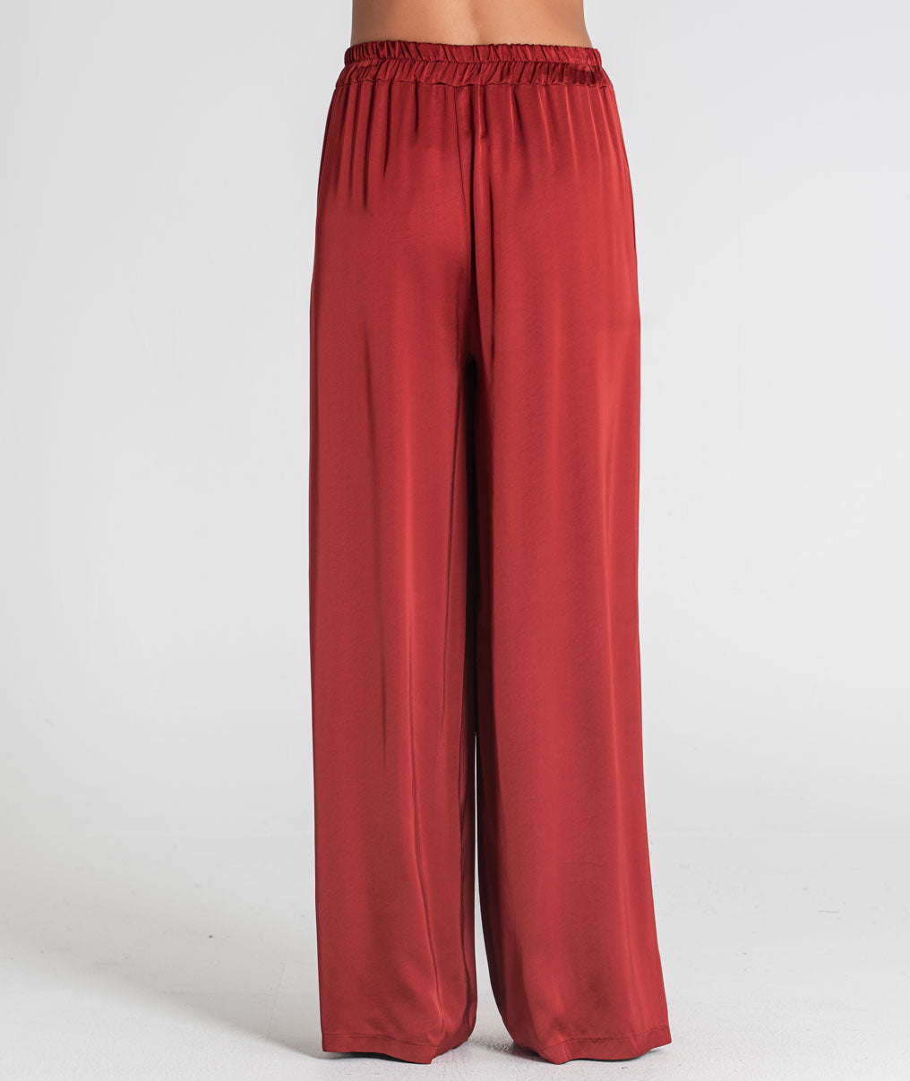 Satin wide-leg trousers 6524