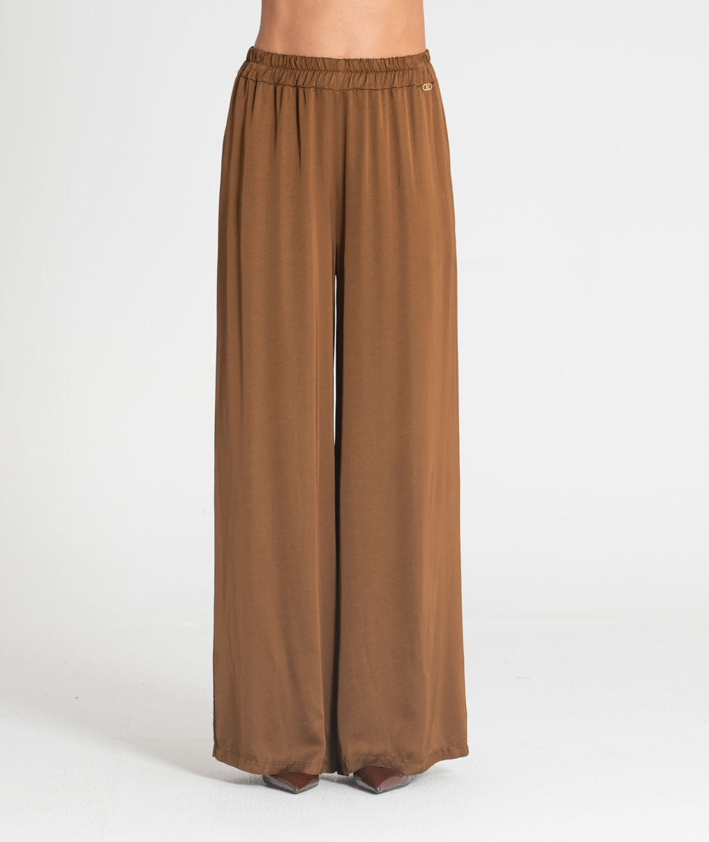 Satin wide-leg trousers 6524