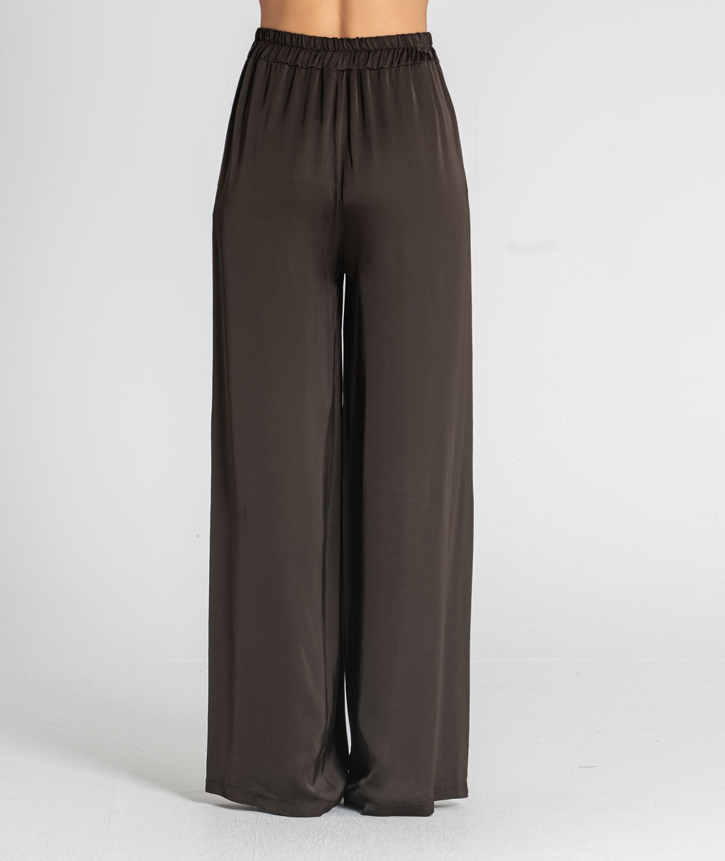 Satin wide-leg trousers 6524