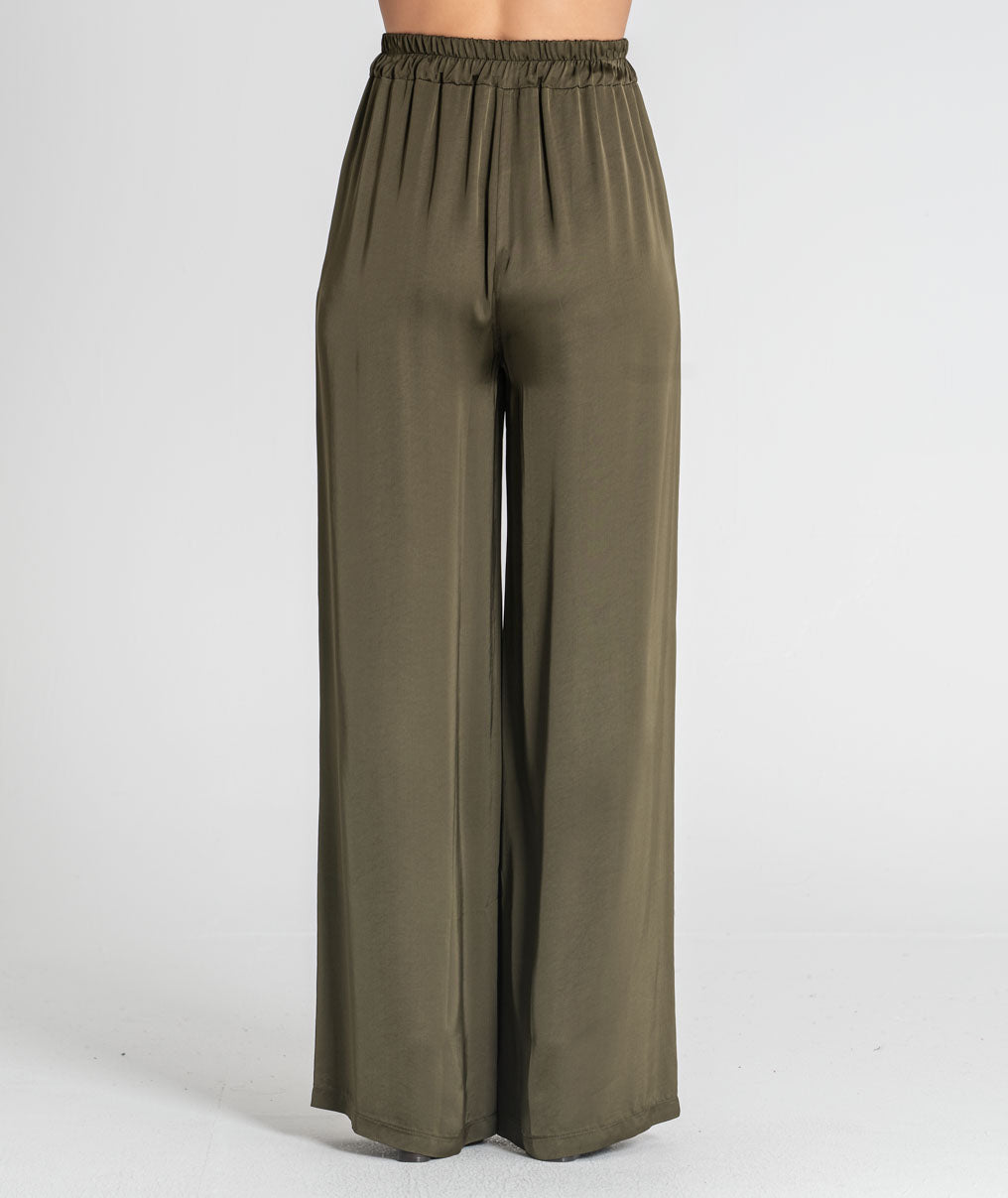 Satin wide-leg trousers 6524