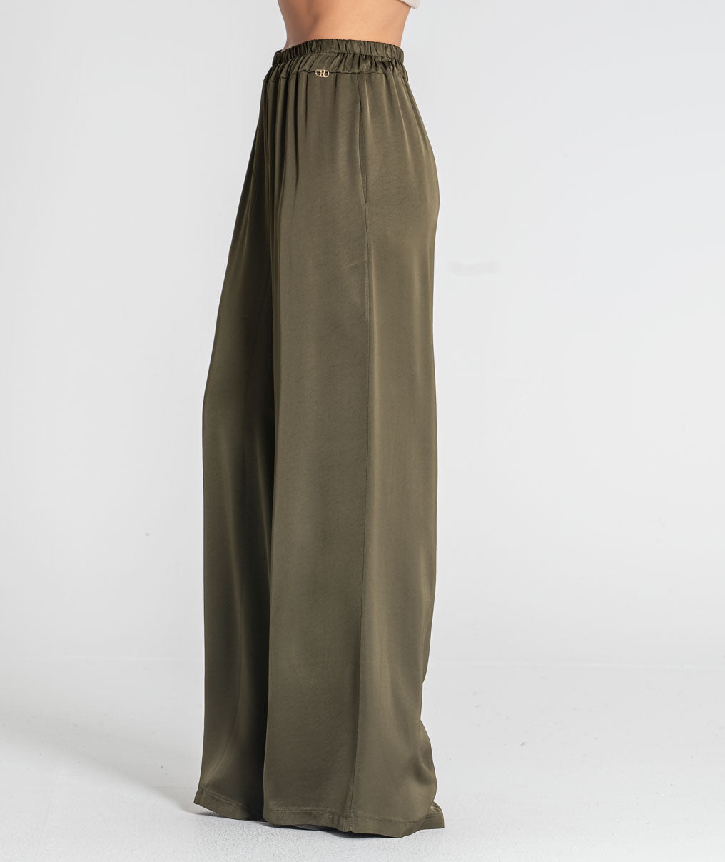 Satin wide-leg trousers 6524