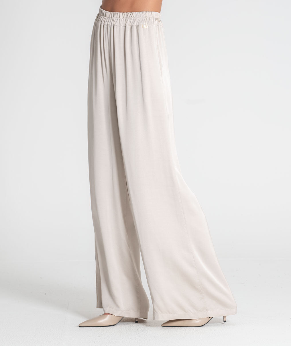 Satin wide-leg trousers 6524