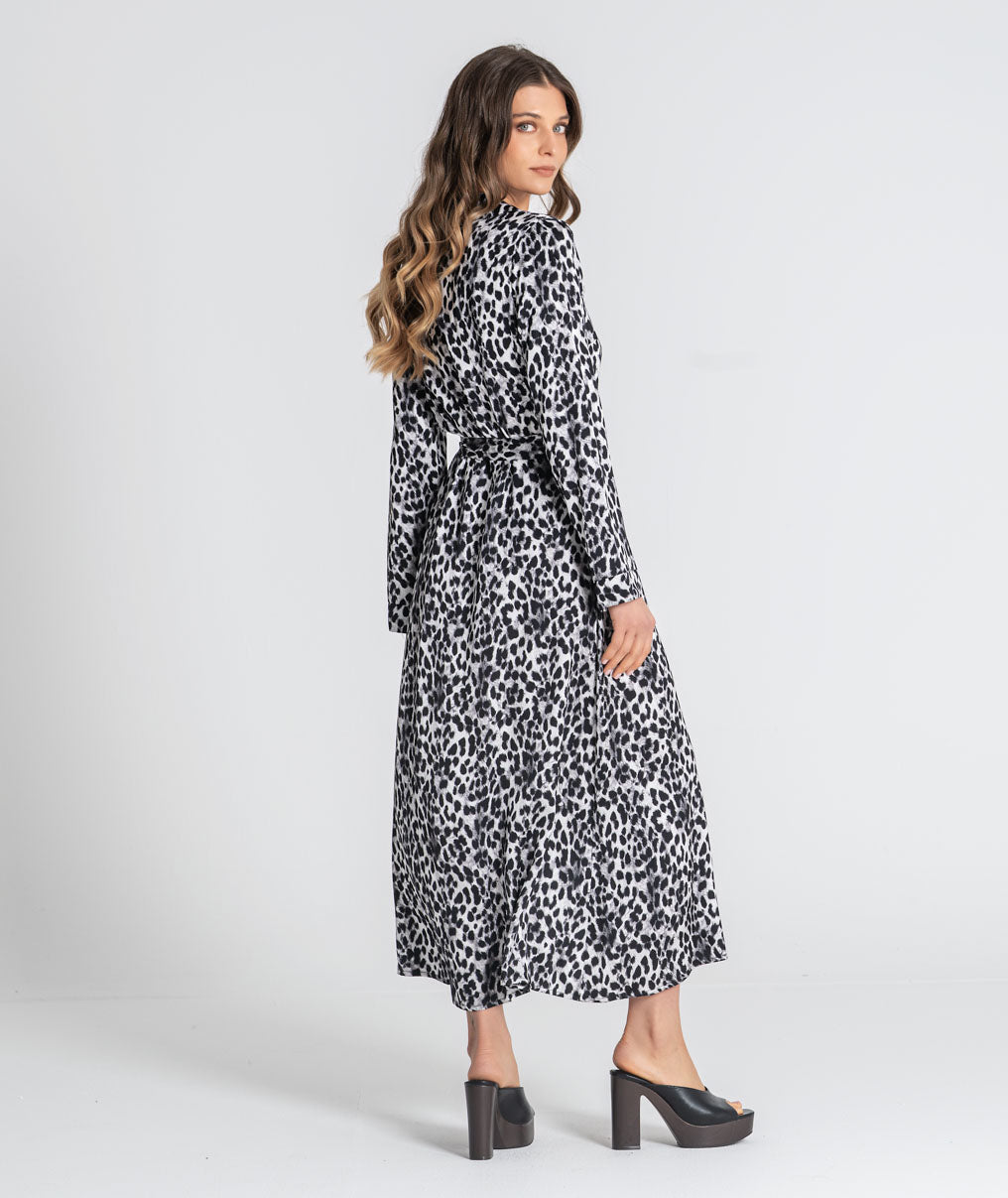 Animal print maxi dress 6528