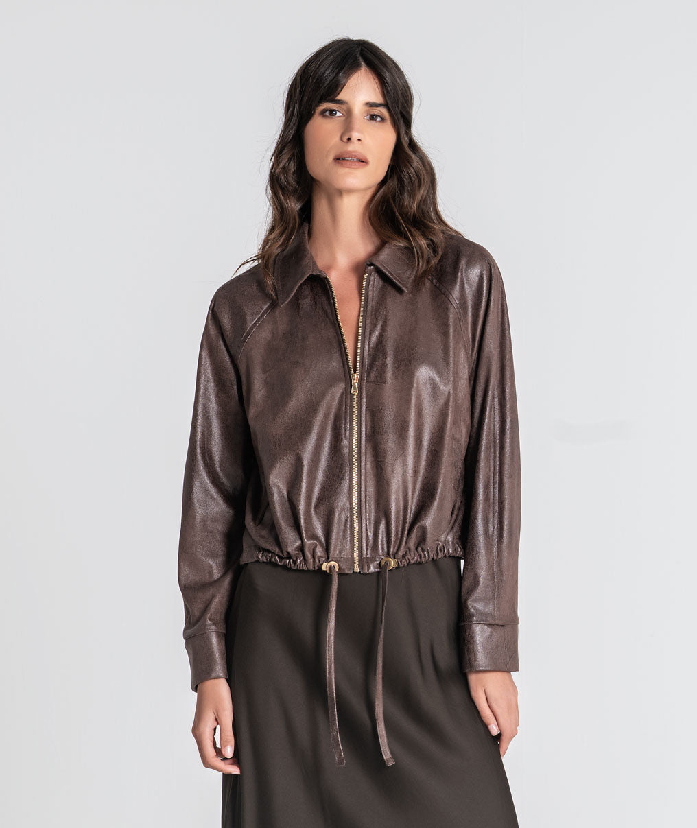 Short jacket with zip 6537
