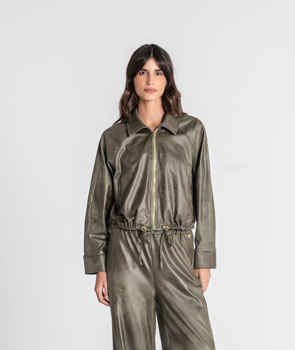 Short jacket with zip 6537