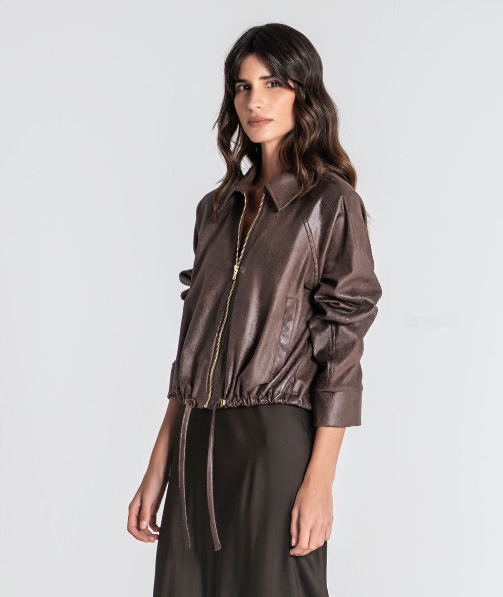 Short jacket with zip 6537