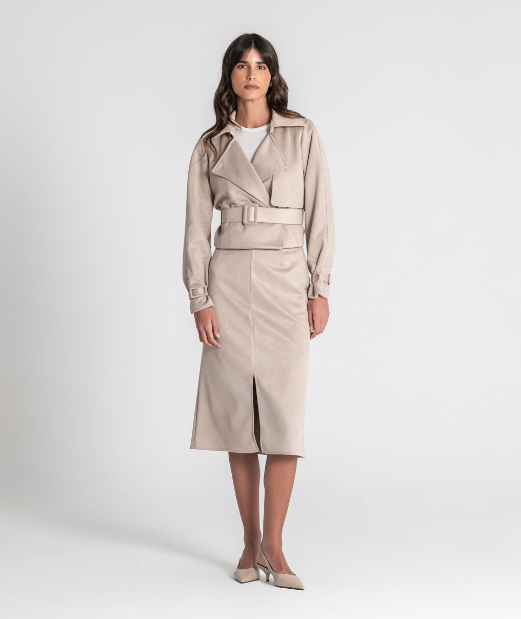 Short belted jacket 6541