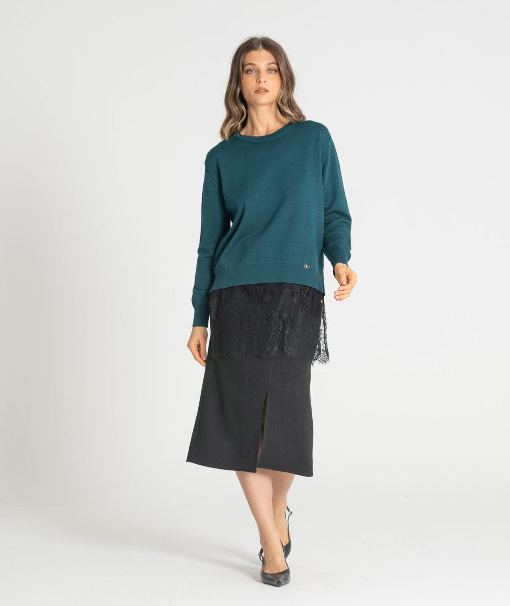 Long skirt with belt 6544