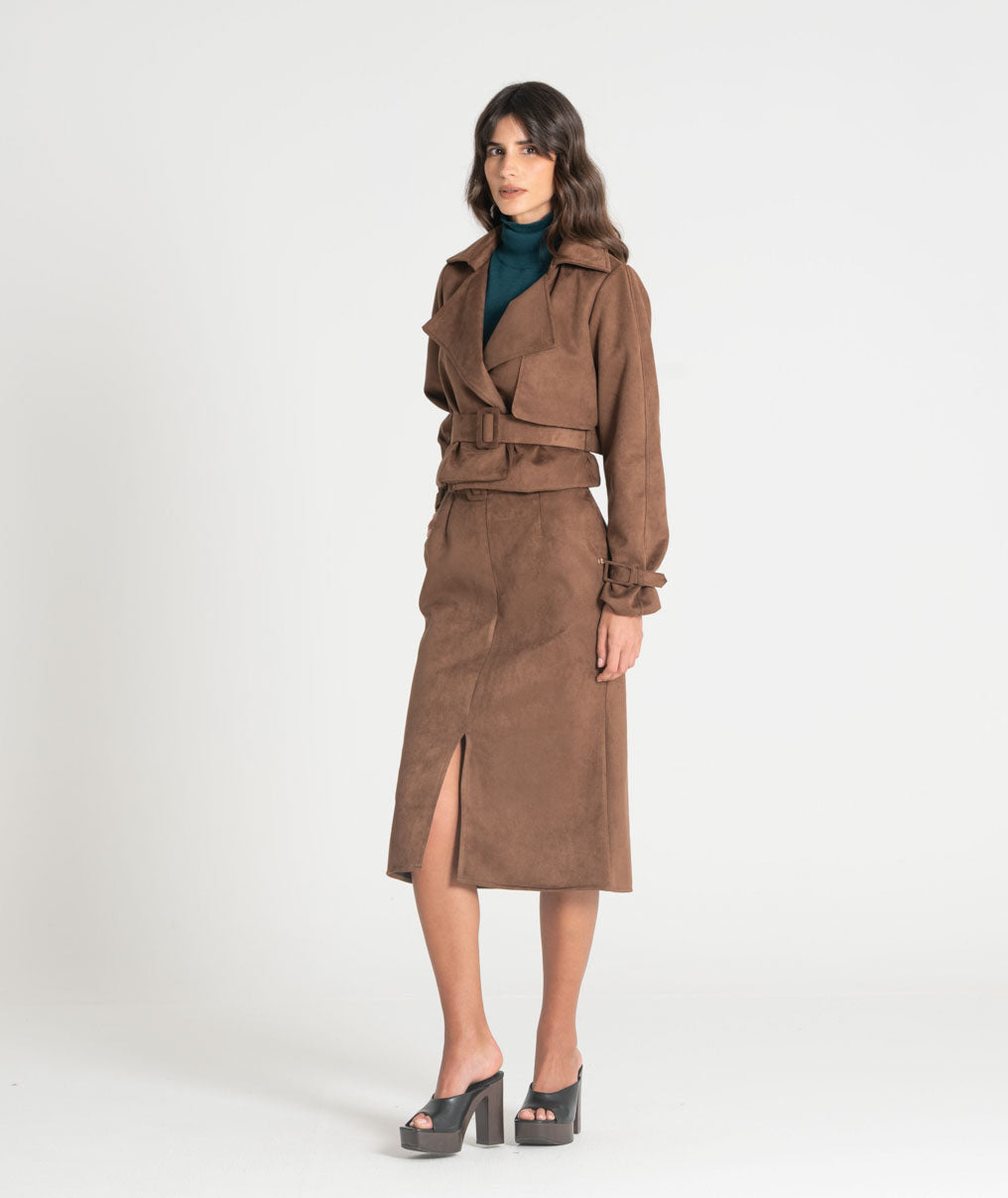 Long skirt with belt 6544