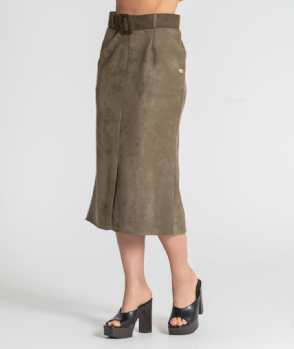 Long skirt with belt 6544