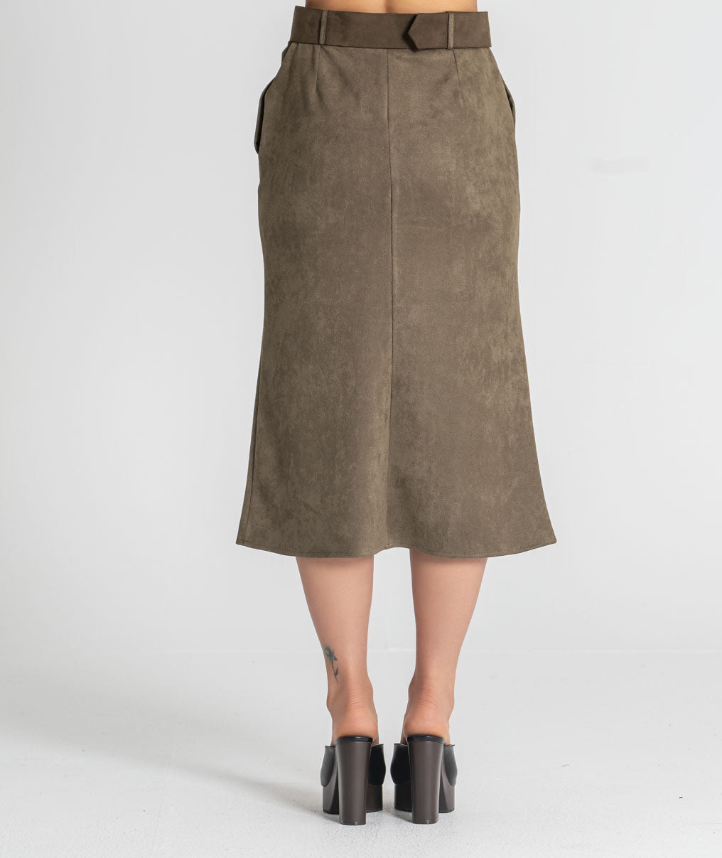 Long skirt with belt 6544